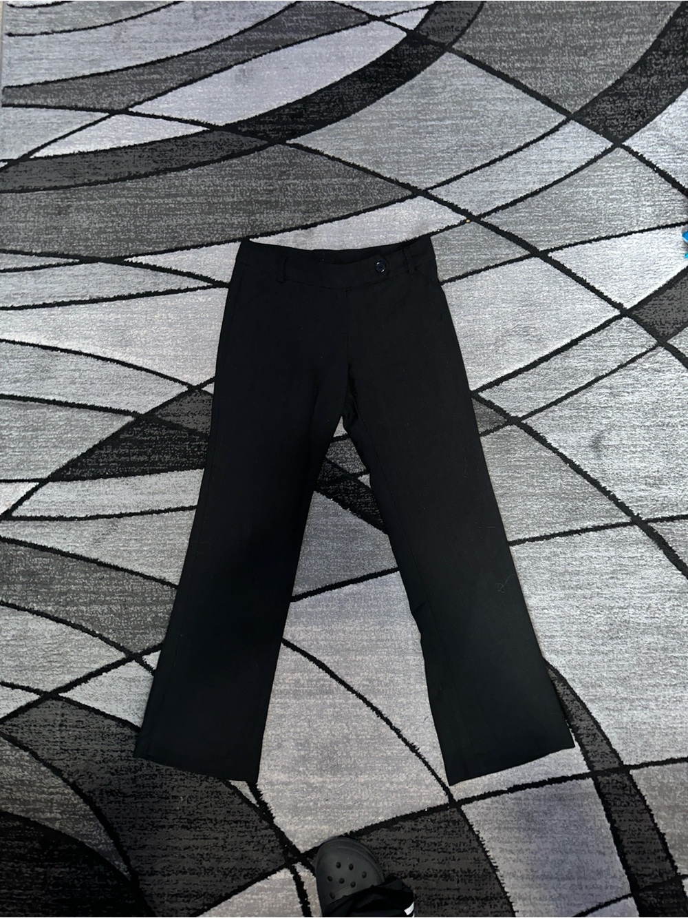 Men's Black Straight-Leg Dress Pants